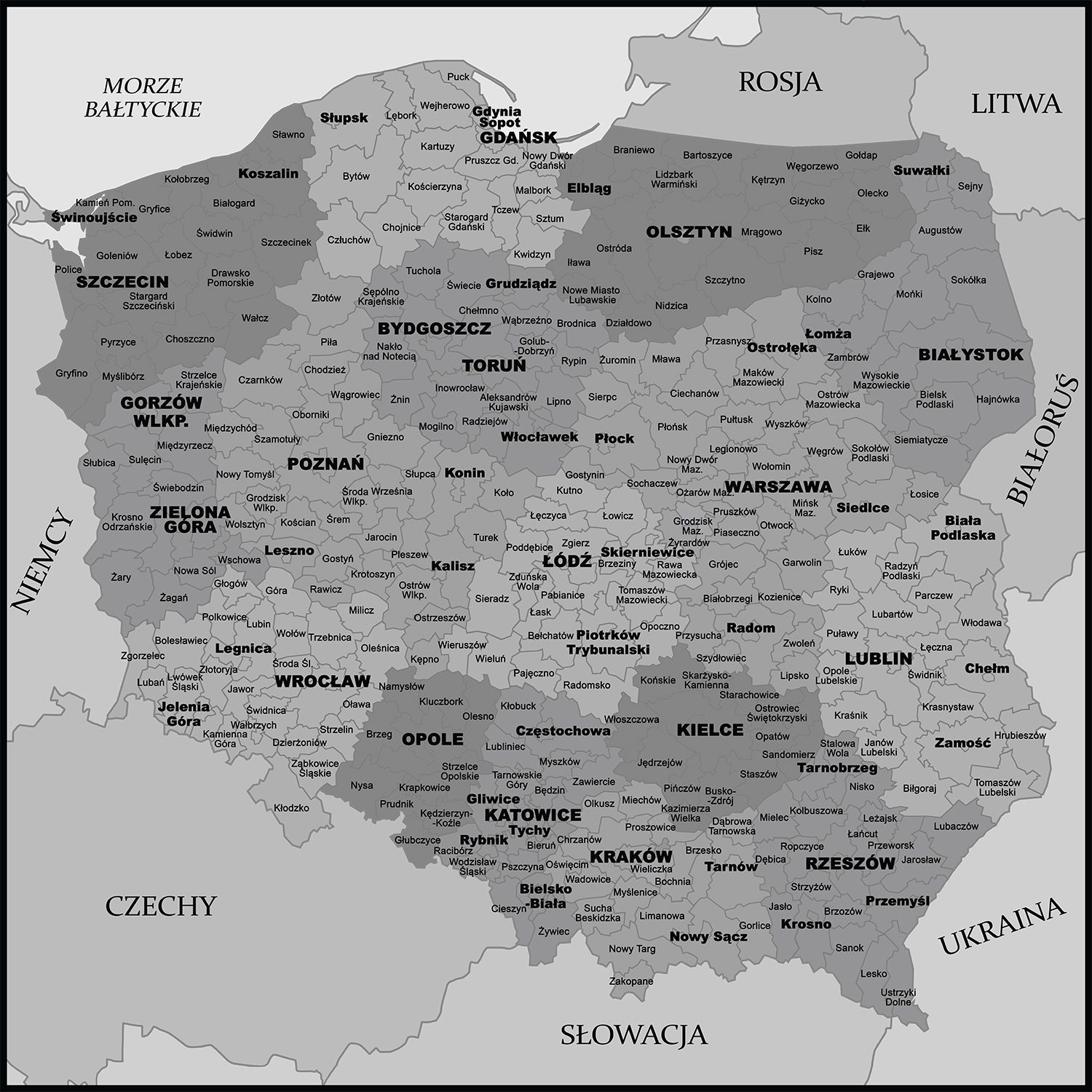 Mapa Polski