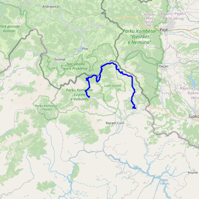 Tropojë -_ Dragobi (60km)
